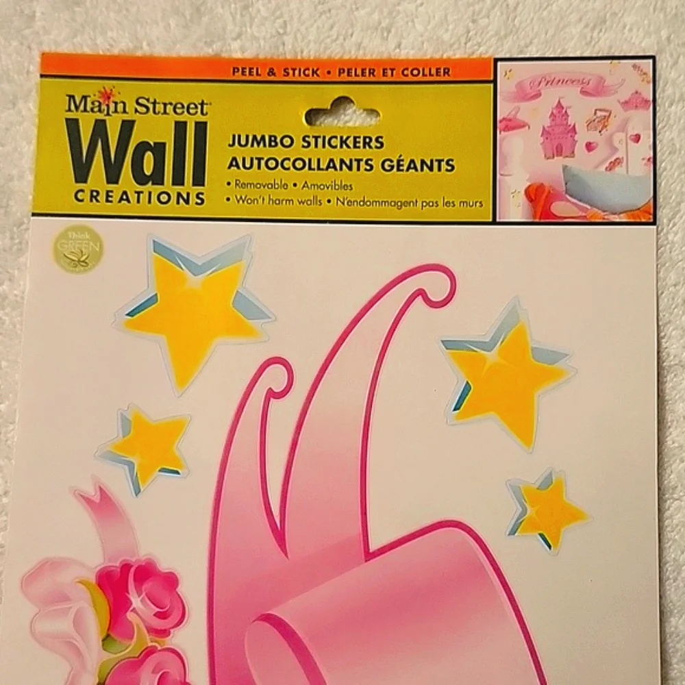 NEW Main Street Wall Creations Jumbo Wall Decals - Princess Collection